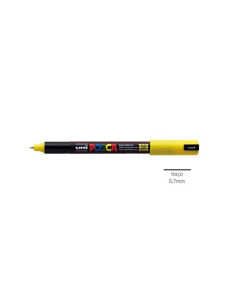 Marcador Uniball Posca PC1MR 0,7mm Amarelo -1un