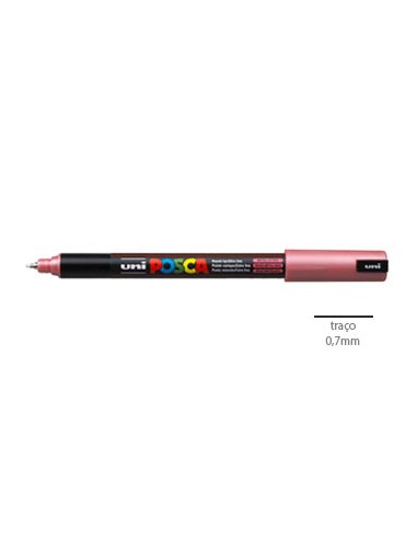 Marcador Uniball Posca PC1MR 0,7mm Vermelho Metalico-1un