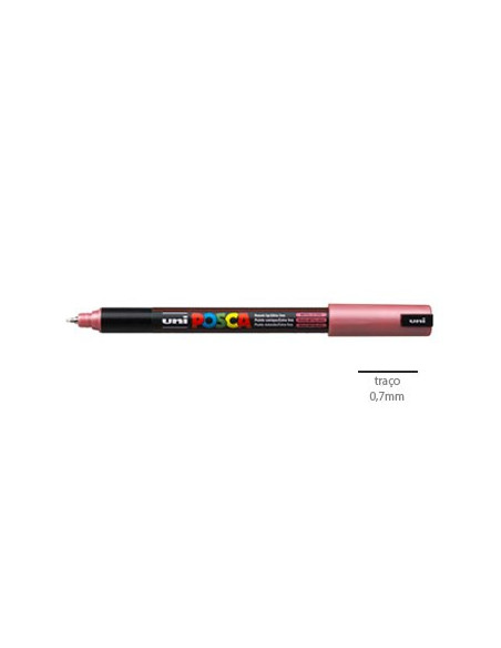 Marcador Uniball Posca PC1MR 0,7mm Vermelho Metalico-1un
