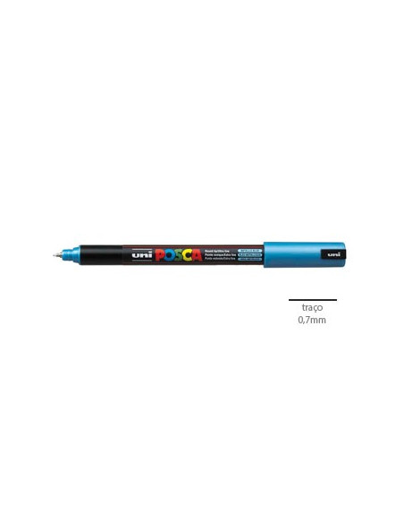 Marcador Uniball Posca PC1MR 0,7mm Azul Metalico-1un