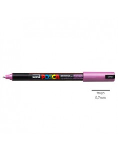 Marcador Uniball Posca PC1MR 0,7mm Rosa Metalico-1un