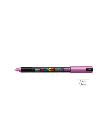 Marcador Uniball Posca PC1MR 0,7mm Rosa Metalico-1un