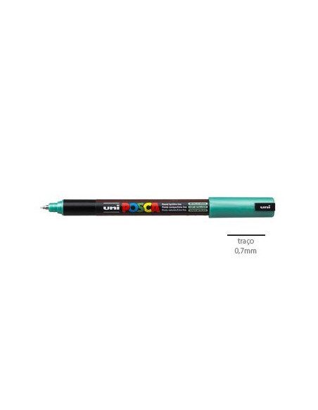 Marcador Uniball Posca PC1MR 0,7mm Verde Metalico-1un