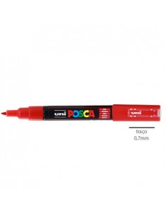 Marcador Uniball Posca PC1M 0,7mm Vermelho -1un