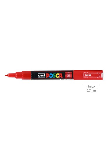 Marcador Uniball Posca PC1M 0,7mm Vermelho -1un