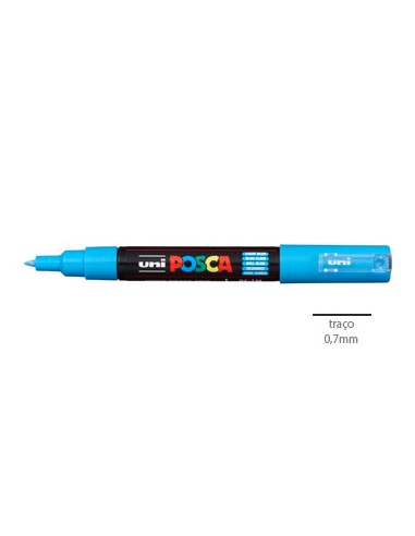 Marcador Uniball Posca PC1M 0,7mm Azul Claro -1un