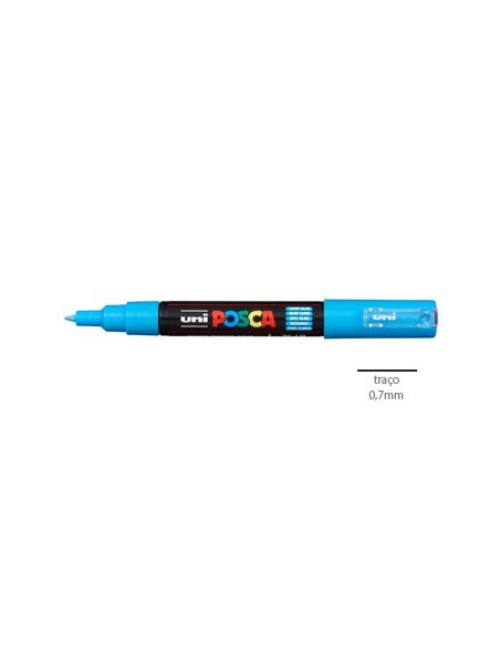 Marcador Uniball Posca PC1M 0,7mm Azul Claro -1un