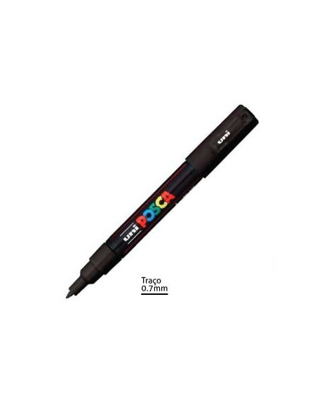 Marcador Uniball Posca PC1M 0,7mm Preto -1un