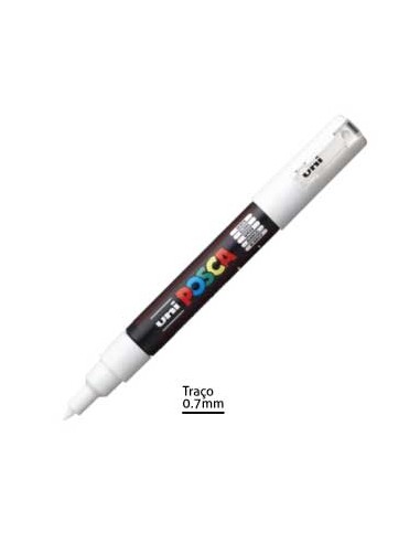 Marcador Uniball Posca PC1M 0,7mm Branco -1un