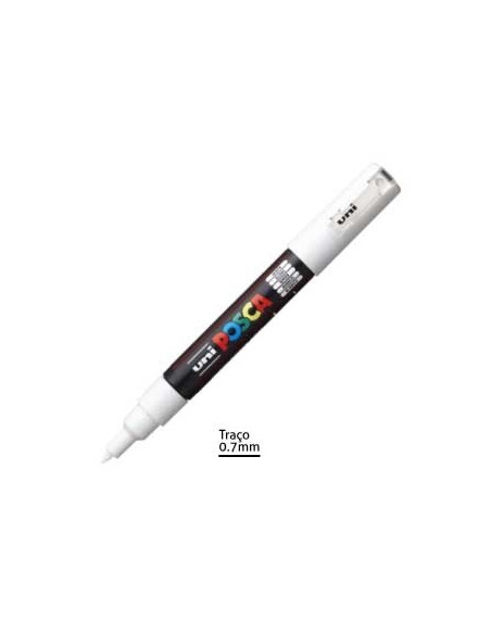 Marcador Uniball Posca PC1M 0,7mm Branco -1un