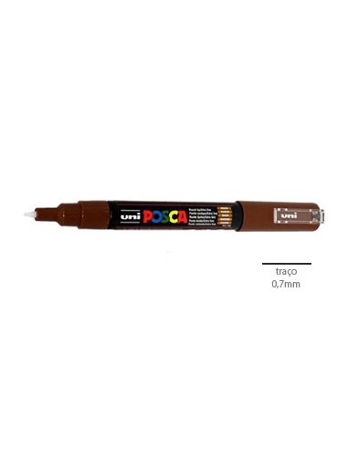 Marcador Uniball Posca PC1M 0,7mm Castanho-1un