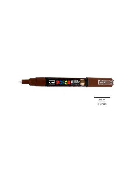 Marcador Uniball Posca PC1M 0,7mm Castanho-1un
