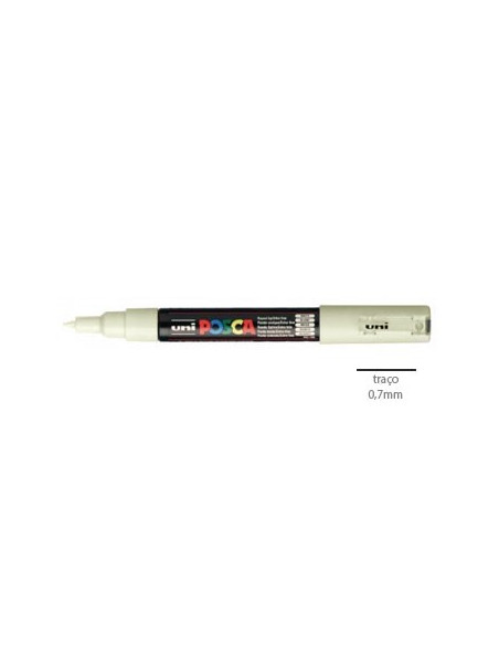 Marcador Uniball Posca PC1M 0,7mm Marfim -1un