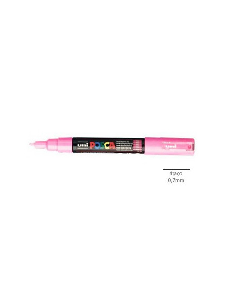Marcador Uniball Posca PC1M 0,7mm Rosa Claro -1un