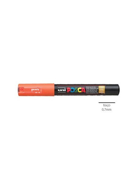 Marcador Uniball Posca PC1M 0,7mm Laranja -1un