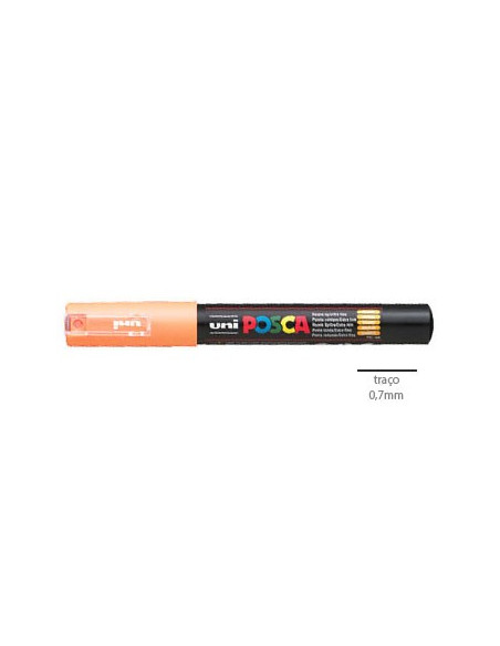 Marcador Uniball Posca PC1M 0,7mm Laranja Claro -1un