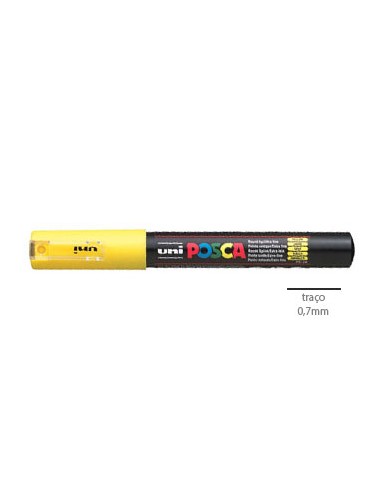 Marcador Uniball Posca PC1M 0,7mm Amarelo -1un