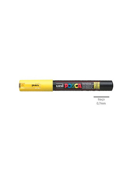 Marcador Uniball Posca PC1M 0,7mm Amarelo -1un