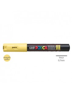 Marcador Uniball Posca PC1M 0,7mm Amarelo Palha -1un