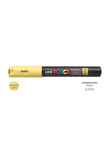 Marcador Uniball Posca PC1M 0,7mm Amarelo Palha -1un