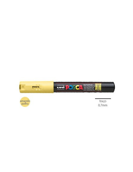 Marcador Uniball Posca PC1M 0,7mm Amarelo Palha -1un