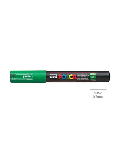 Marcador Uniball Posca PC1M 0,7mm Verde -1un