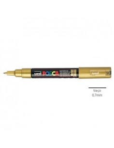 Marcador Uniball Posca PC1M 0,7mm Ouro -1un
