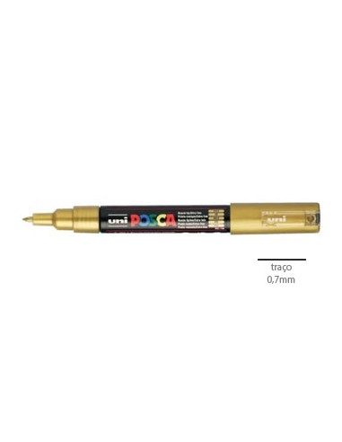 Marcador Uniball Posca PC1M 0,7mm Ouro -1un