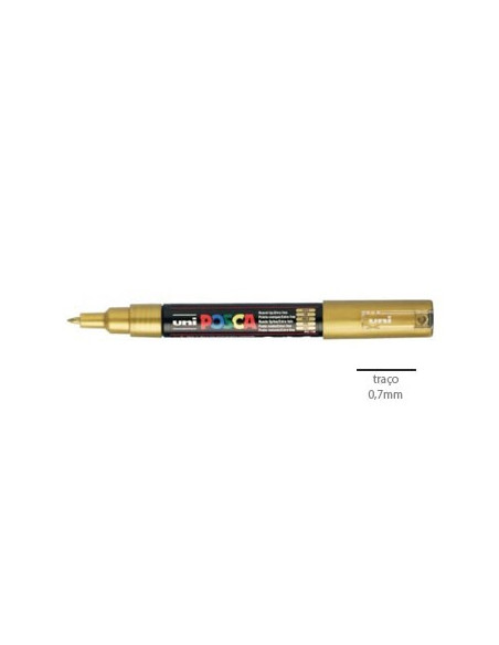 Marcador Uniball Posca PC1M 0,7mm Ouro -1un