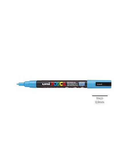 Marcador Uniball Posca PC3M 0,9mm Azul Claro -1un