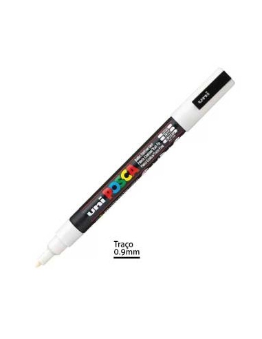 Marcador Uniball Posca PC3M 0,9mm Branco -1un