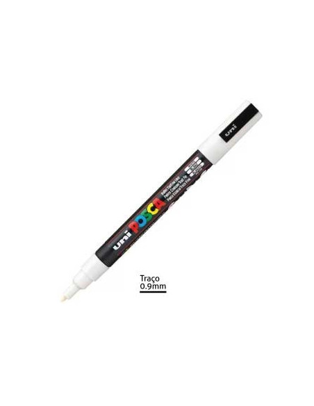 Marcador Uniball Posca PC3M 0,9mm Branco -1un