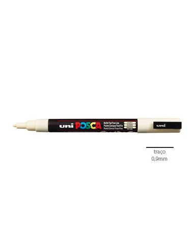 Marcador Uniball Posca PC3M 0,9mm Marfim -1un