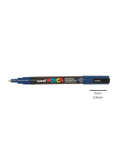 Marcador Uniball Posca PC3M 0,9mm Azul -1un