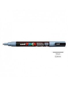 Marcador Uniball Posca PC3M 0,9mm Cinza Slate -1un