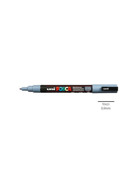 Marcador Uniball Posca PC3M 0,9mm Cinza Slate -1un