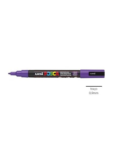 Marcador Uniball Posca PC3M 0,9mm Violeta -1un