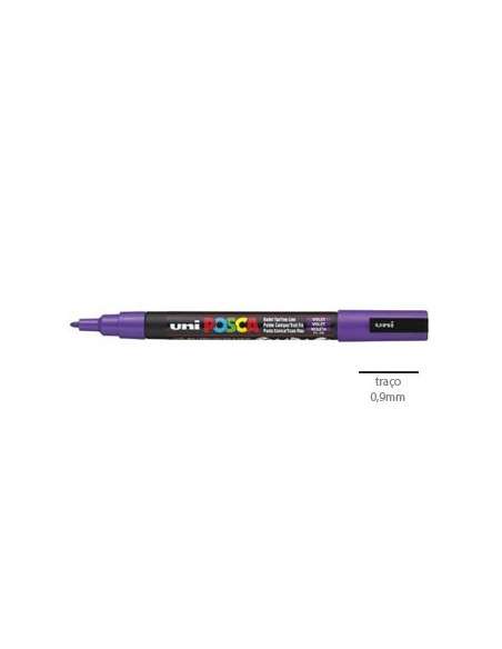 Marcador Uniball Posca PC3M 0,9mm Violeta -1un