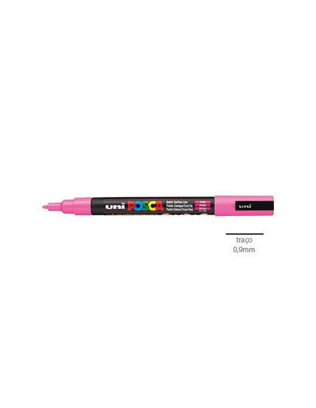 Marcador Uniball Posca PC3M 0,9mm Rosa -1un