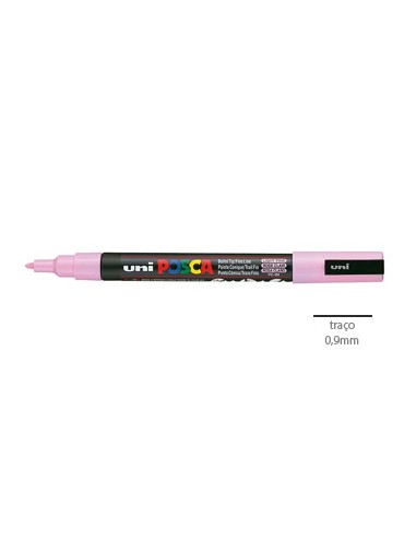 Marcador Uniball Posca PC3M 0,9mm Rosa Claro -1un