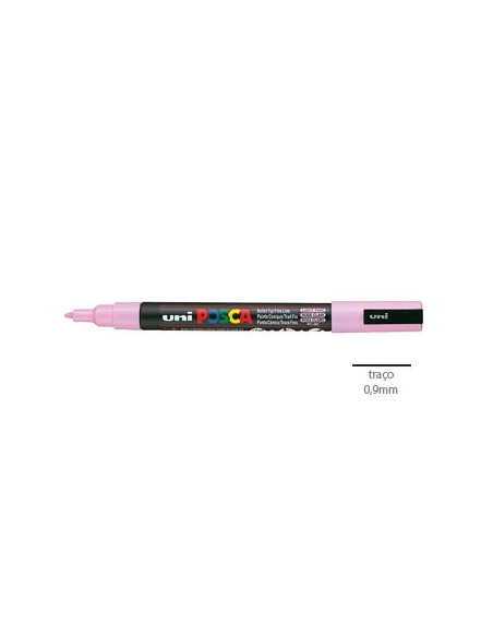 Marcador Uniball Posca PC3M 0,9mm Rosa Claro -1un