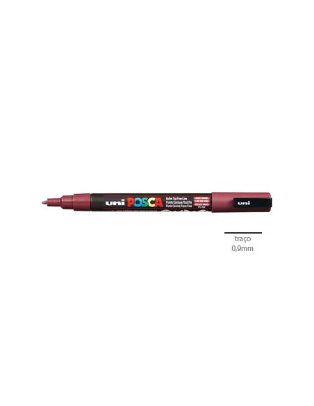 Marcador Uniball Posca PC3M 0,9mm Vinho Tinto -1un