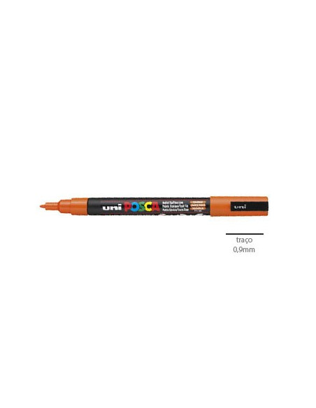 Marcador Uniball Posca PC3M 0,9mm Laranja -1un