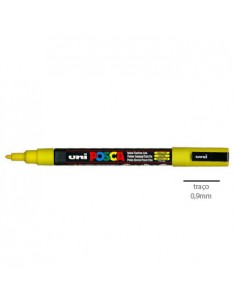 Marcador Uniball Posca PC3M 0,9mm Amarelo -1un