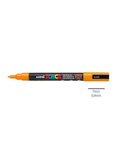 Marcador Uniball Posca PC3M 0,9mm Amarelo Brilhante -1un