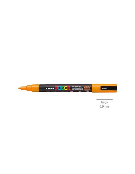 Marcador Uniball Posca PC3M 0,9mm Amarelo Brilhante -1un