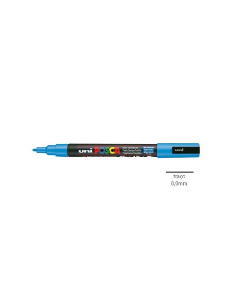 Marcador Uniball Posca PC3M 0,9mm Azul Ceu -1un