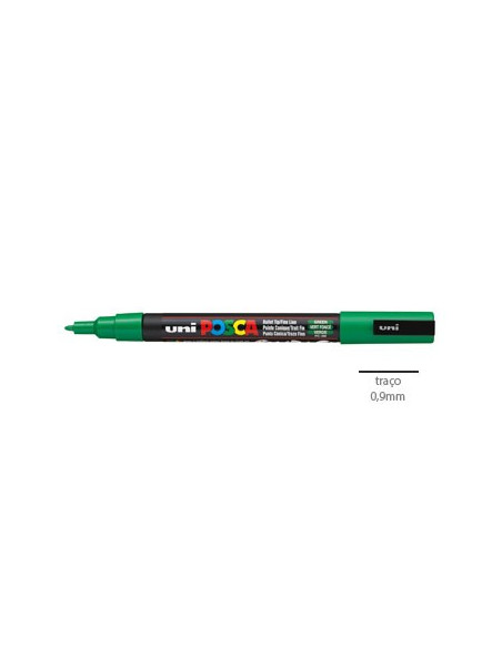 Marcador Uniball Posca PC3M 0,9mm Verde -1un