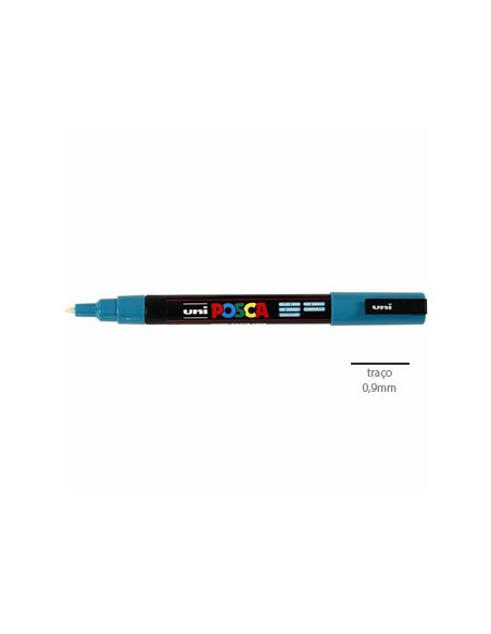 Marcador Uniball Posca PC3M 0,9mm Verde Esmeralda -1un