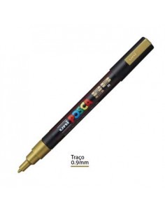 Marcador Uniball Posca PC3M 0,9mm Ouro -1un